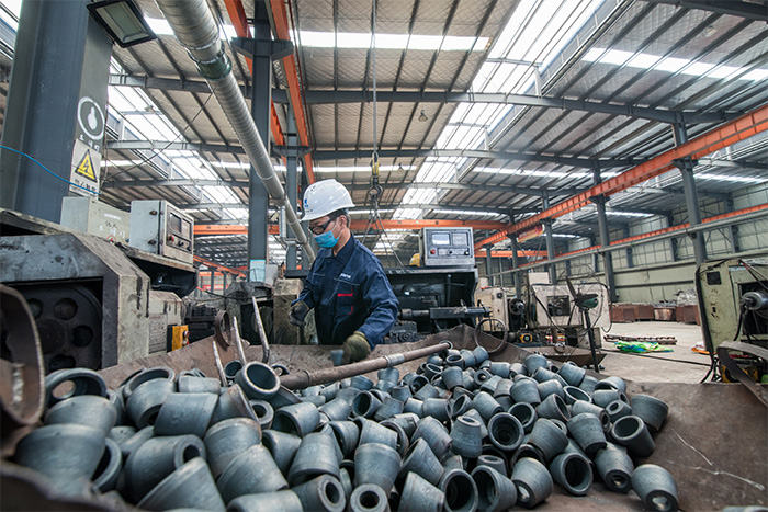 个旧网架配件-锥头加工车间